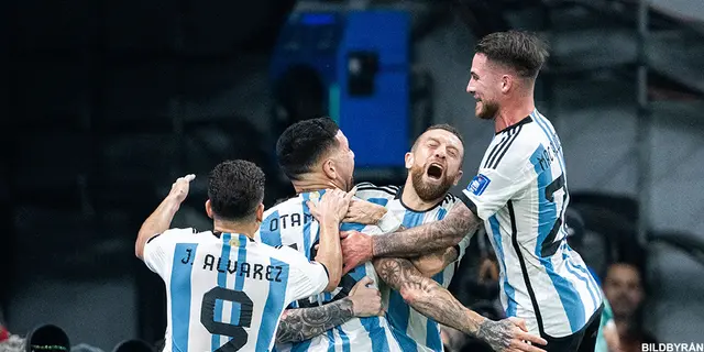 Argentina - Australien: Sömnig match med intensivt slut - Argentina till kvartsfinal och Messi med nytt mål