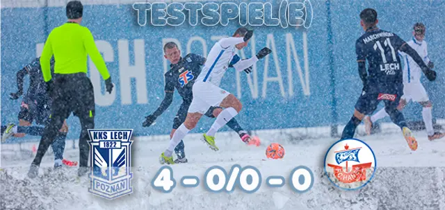 Hansa spelade två snömatcher mot Lech Poznan