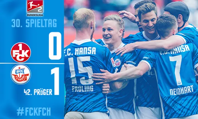 Hansa stod distansen ut på Betzenberg - tre poäng mot Kaiserslautern!