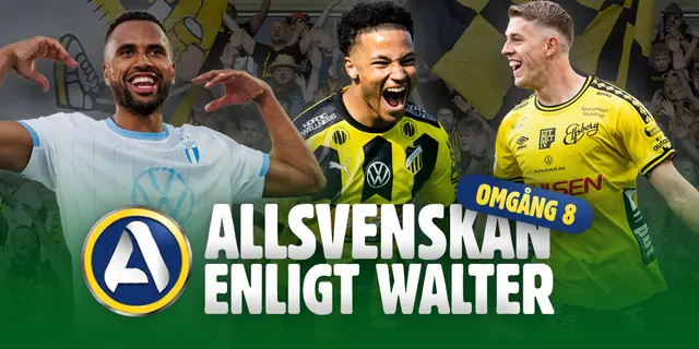 Allsvenskan enligt Walter #8: Etablerad topptrio och fortsatta gräskatastrofer