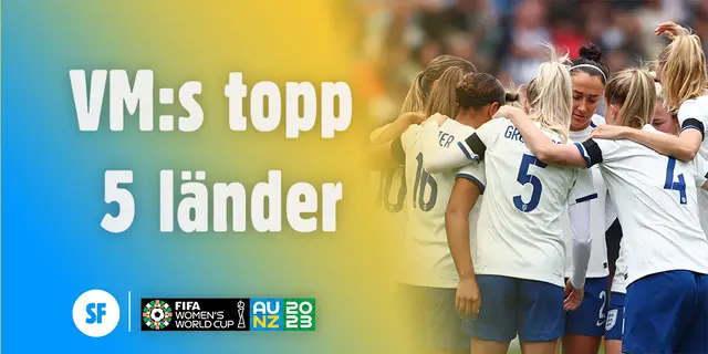 VM:s topp 5 länder 