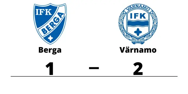 Värnamo besegrade Berga i cupen.