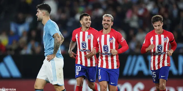 Atlético Madrid – Celta Vigo: Sent avgörande ger oss topp fyra