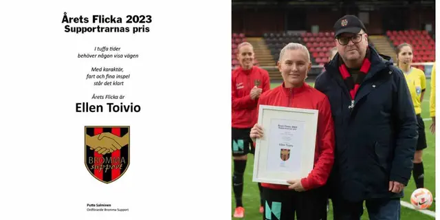 Ellen Toivio är supportrarnas val till Årets Flicka 2023