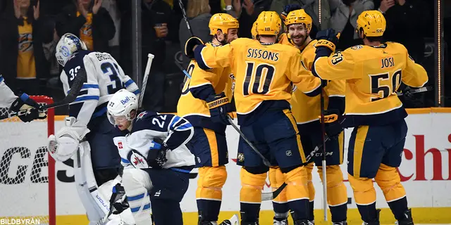 Nyqvist matchvinnare för Nashville mot Winnipeg