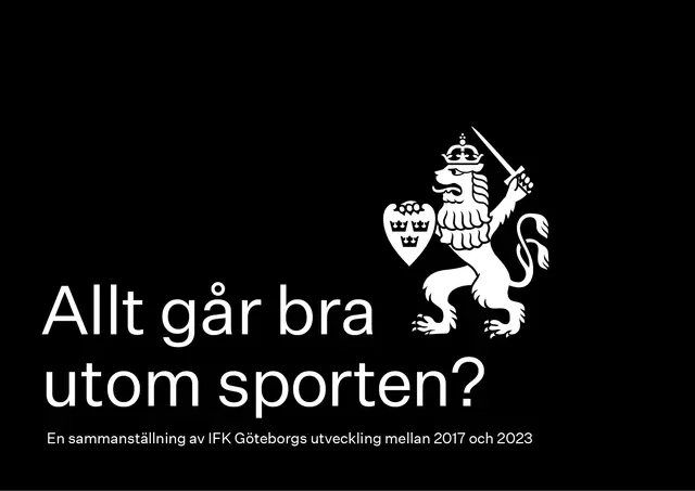 ”Allt går bra utom sporten?” - En genomgång av siffrorna och vad de säger