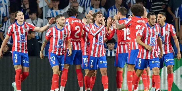 Real Sociedad–Atlético Madrid: Två tappade poäng