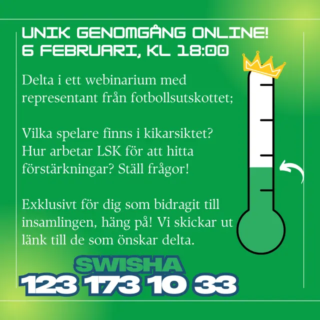 Insamling och webinarium!