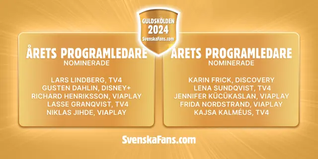 Nominerade Guldskölden 2024: Årets programledare