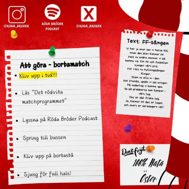 Rödvita matchprogrammet: Utsikten borta