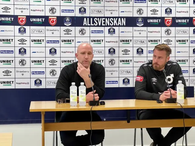 Rydström, Rösler och Bolin efter matchen