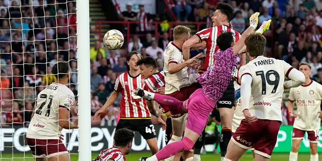Sheffield United- Bristol City 3-0, totalt 6-0.