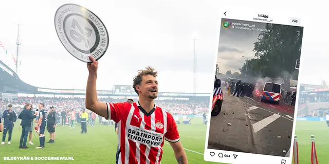 Våldsamheter när PSV firade guldet