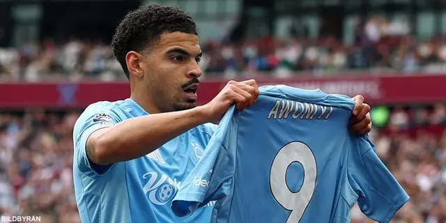 Gibbs-White tillägnar mål till Taiwo Awoniyi, när Forest vann mot West Ham