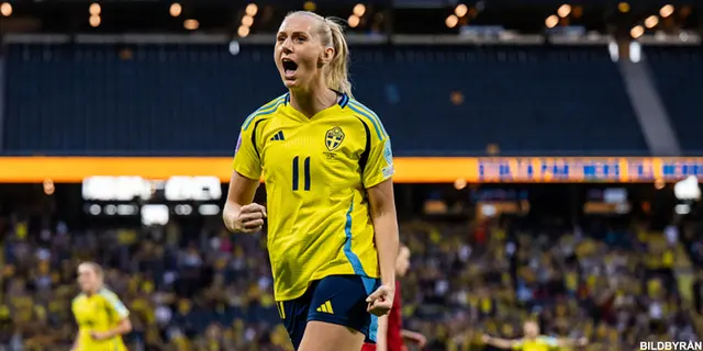 Stina Blackstenius: “Jättestolt över hela laget” 