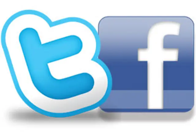 Följ oss på Twitter och Facebook