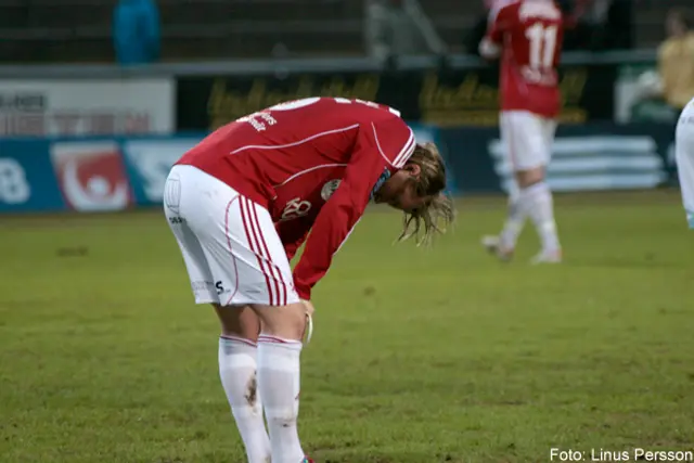 Förlust med 1 - 0 mot ett decimerat Varberg