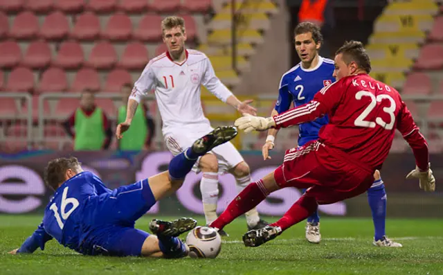 Slovakien tar sig an Danmark