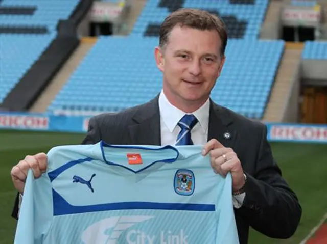 Mark Robins utsedd till Coventry Citys nya tränare.