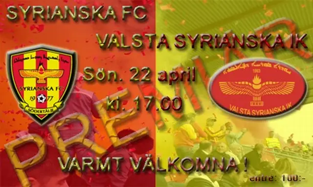 Inf&ouml;r Syrianska FC - Valsta Syrianska