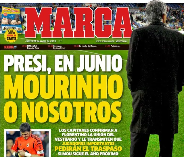 Marca sätter in dödsstöten – ”spelarna ställer ultimatum, vi eller Mourinho” (uppdaterat)