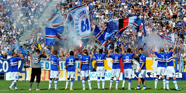 Sampdoria-Lucento 7-0: 2000 i Blucerchiati på läktaren