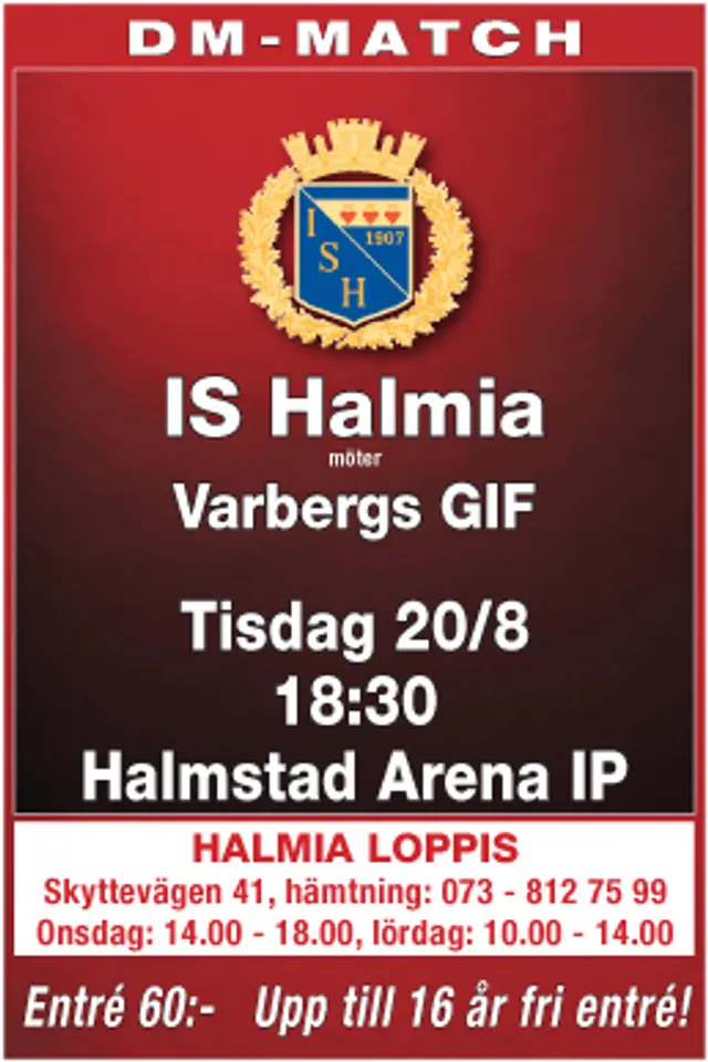 Inför IS Halmia - Varbergs GIF (Uppdaterad)