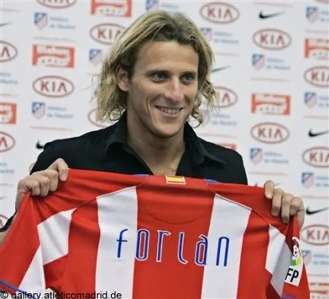 Nyf&ouml;rv&auml;rvet Diego Forlán g&ouml;r succé i Atléticotr&ouml;jan 