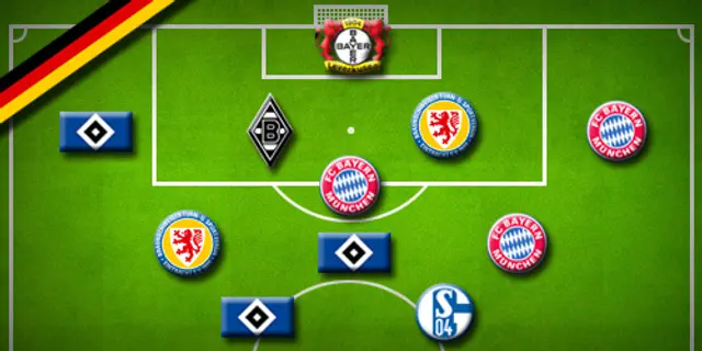 Omgångens elva i Bundesliga: Van der Vaart & HSV på gång?