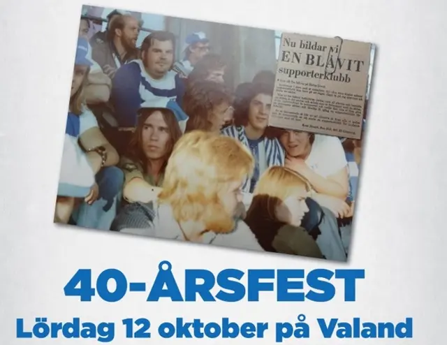 Fira Supporterklubben Änglarnas 40-årsdag på Valand!