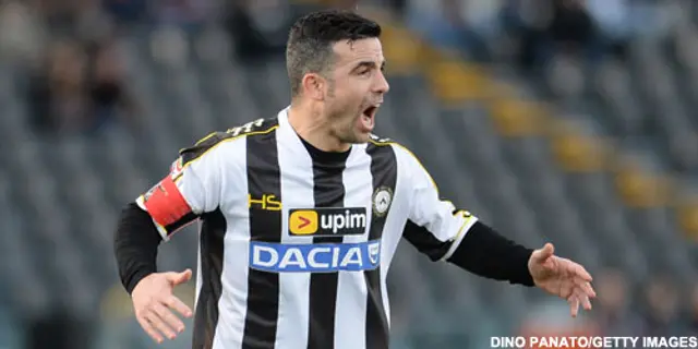 Inför Hellas – Udinese: Di Natale jagar Hamrins notering