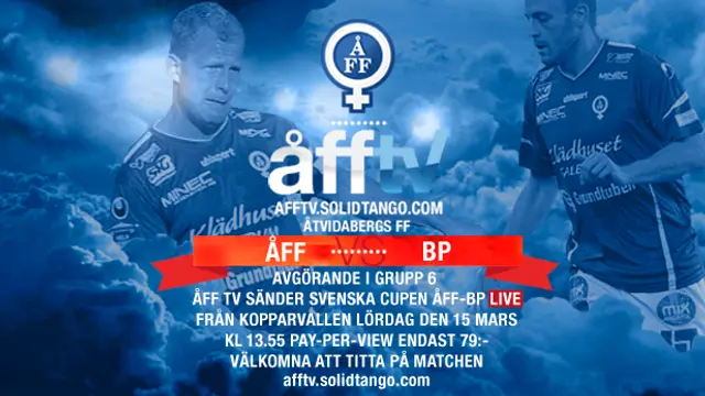 ÅFF TV sänder Åtvidaberg-Brommapojkarna