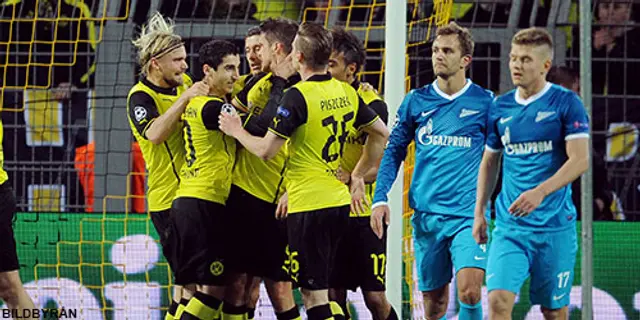 Borussia Dortmund – Zenit 1-2: Utan glans till kvartsfinal