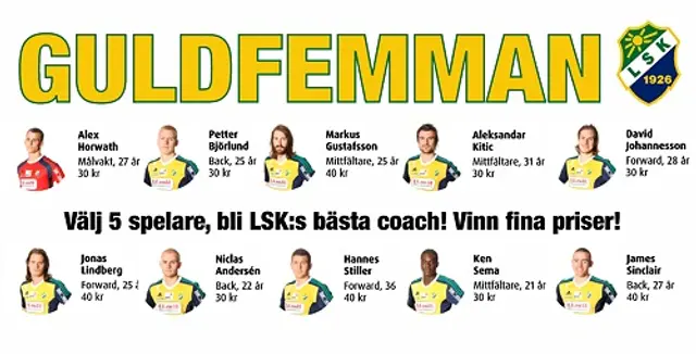 Gå med i guldfemman och bli bästa coach i LSK!