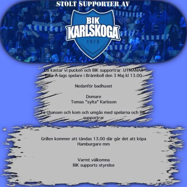 Supporterdag lördag 3e maj!