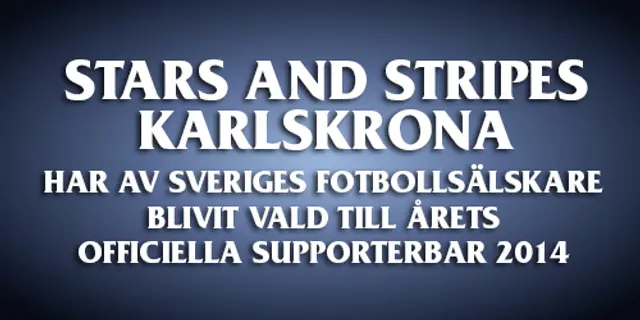 Årets Supporterbar 2014 utsedd