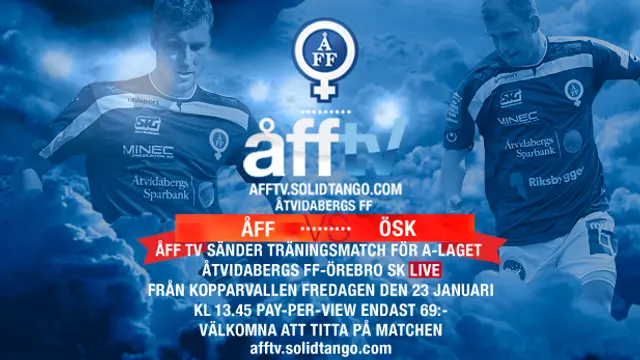 ÅFF-TV sänder Åtvidaberg-Örebro direkt