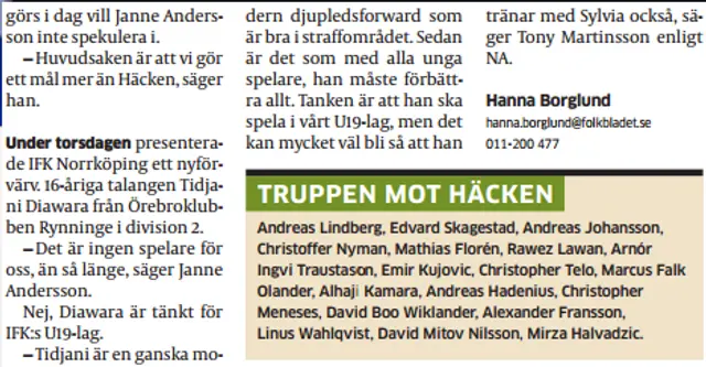 Han är IFK Norrköpings nästa Supertalang