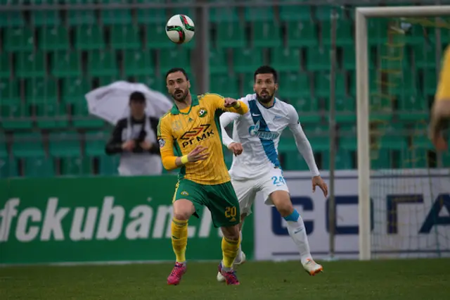 Kuban 0 - 0 Zenit. Andra raka krysset men ett steg närmare guldet