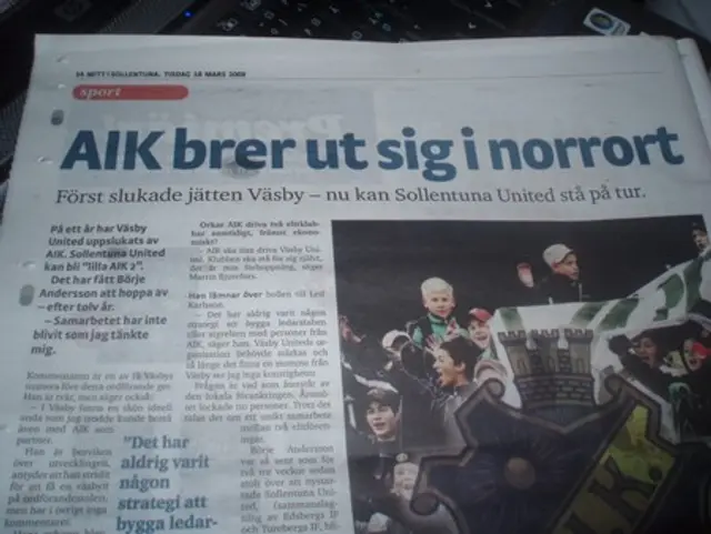 AIK, V&auml;sby och Sollentuna United i tidningen