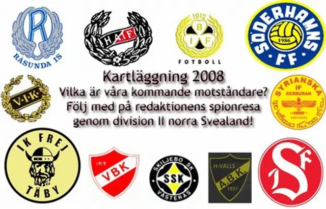 Genomg&aring;ng av motst&aring;ndarna i division II norra Svealand - *uppdaterad*