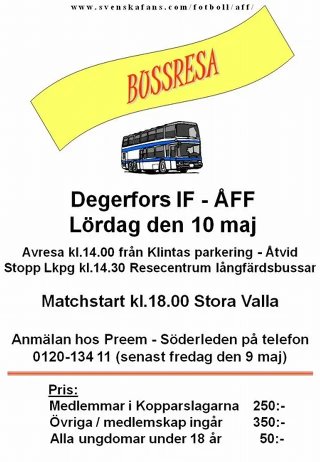 Bussresa till Degerfors*Uppdaterad*