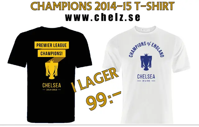 Chelz Shop: Champions T-shirt 99kr