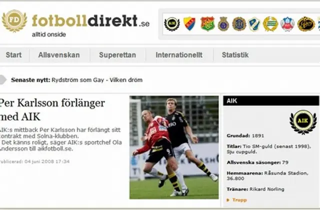 FotbollDirekt om br&aring;ket kring AIK-sk&ouml;lden