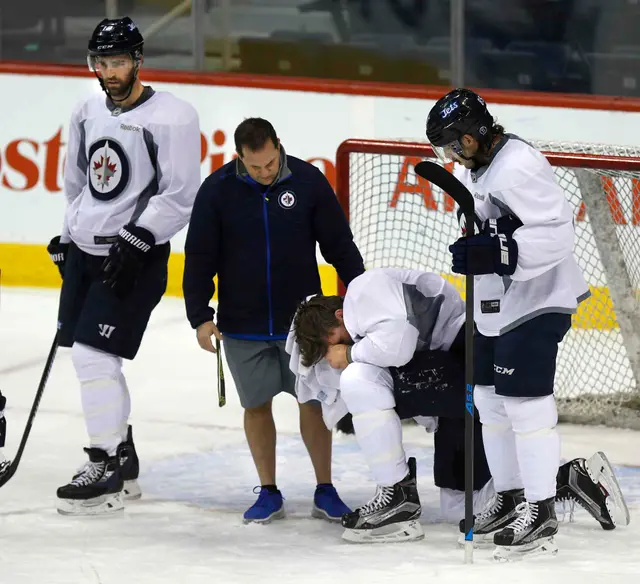 Blake Wheeler lämnade tränigen tidigare