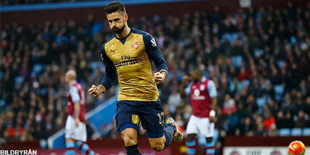 Matchrapport: Aston Villa - Arsenal 0-2 (0-2)