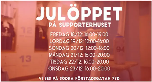 Julöppet på Supporterhuset