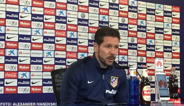 Diego Simeone: "Det viktiga är Atlético de Madrids tröja, inte motståndarnas och det är våra spelare medvetna om"