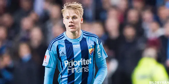 Djurgårdens vänsterback Elliot Käck gästar 08 Fotboll