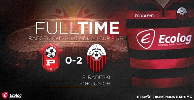 KF Shkëndija cupvinnare 2016!